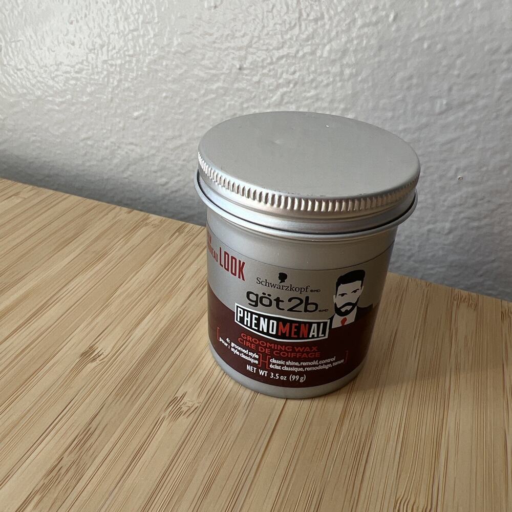 Got2b PhenoMENal Grooming Hair Wax 3.5 oz Classic Shine Remold Control